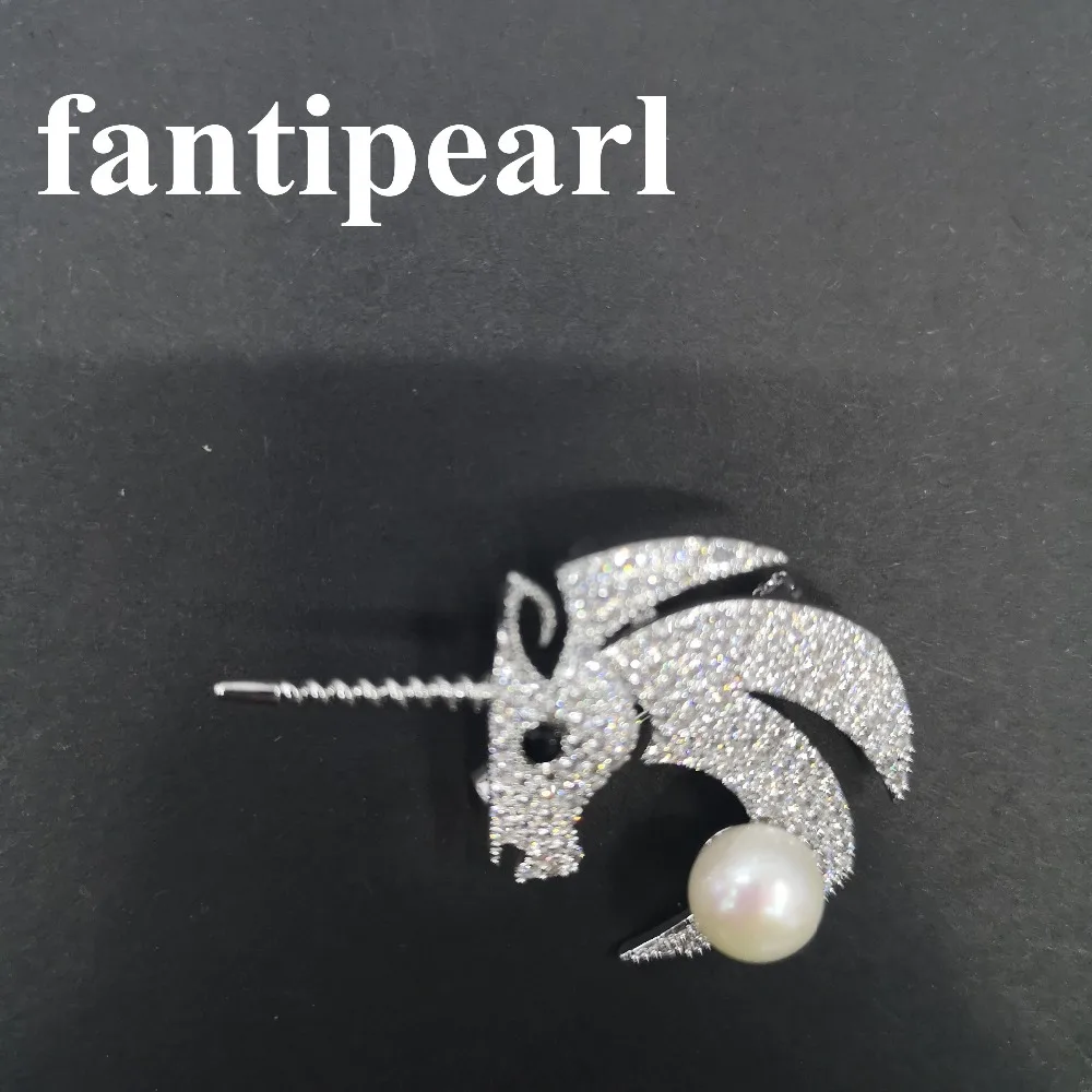 Cute pearl unicorn Brooches Rhinestone Enamel Crastal Jewelry Men Women's Corsage Clips For Suit Scarf Dress | Украшения и