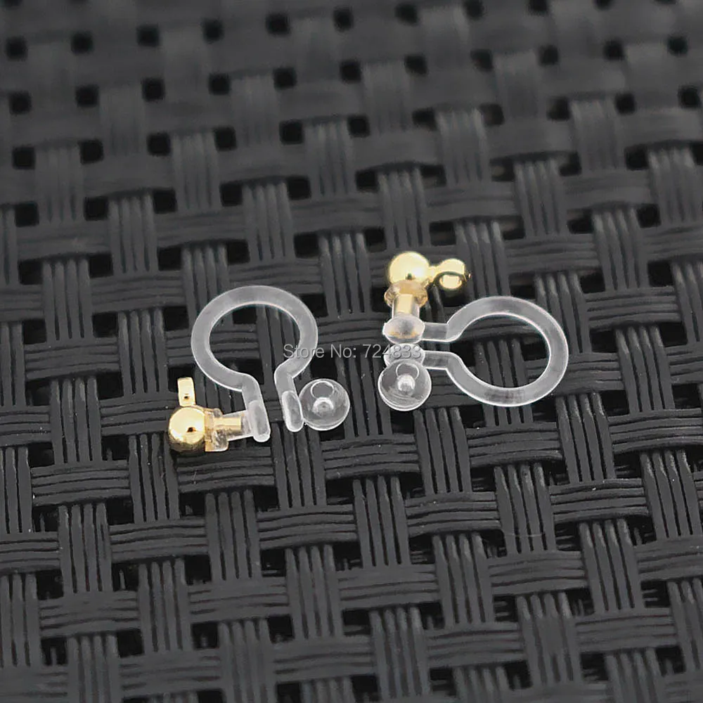 Серьги из нержавеющей стали без проколов пластиковые прозрачные U-образные