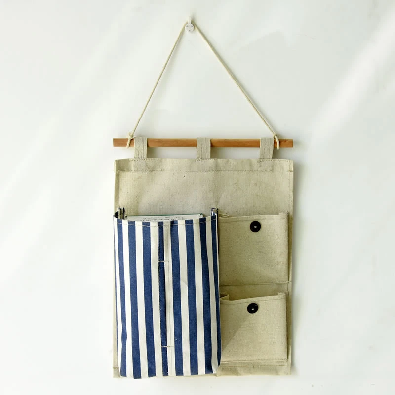 4 кармана Винтаж прекрасный Бумага Полотенца сумка для хранения хлопок белье