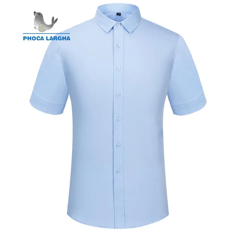 

Мужская рубашка, деловая, одноцветная, повседневная, на пуговицах, мужская рубашка, хлопок, на пуговицах, с отложным воротником, с длинным ру...