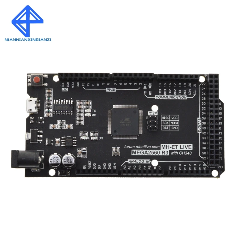 MH ET LIVE Mega 2560 R3 CH340G/ATmega2560 16AU MicroUSB. Совместимость para Arduino 2560. Китайский боец|arduino