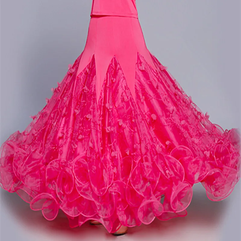 Женская длинная юбка для бальных танцев Фламенко вальса одежда испанских