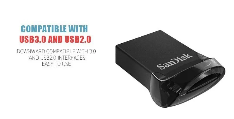 Двойной Флеш-накопитель SanDisk Fit USB флеш-накопитель 64Гб CZ430 16 Гб мини USB флэш-накопитель 3,1 до 130 МБ/с. флешки Высокая Скорость USB 3,0 флэшку 32gb 128G