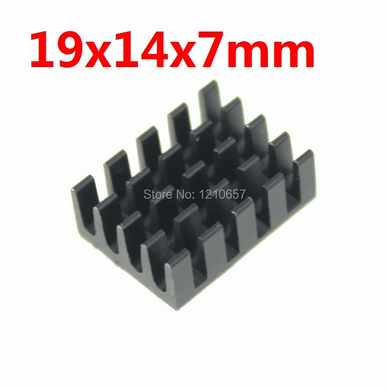 

8pieces lot 19x14x7mm Aluminum Black Heat Sink For Chip Router Video Memory