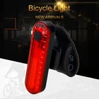 Велосипедный задний фонарь, зарядка через USB, мини-задняя фара велосипеда, 5 крассветодиодный