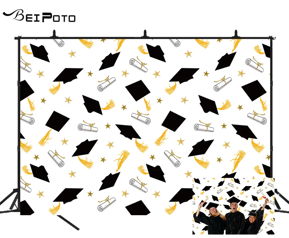 

BEIPOTO Выпускной вечерние фон Поздравляю град; Реквизит для фотографии фоном фото студия реквизит школьная сумка украшения
