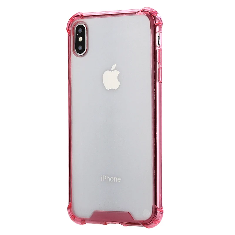 ITEUU сверхпрочный противоударный чехол для iPhone X XS MAX XR PC TPU воздушная подушка Супер Противоударный Прозрачный жесткий чехол - Color: Rose
