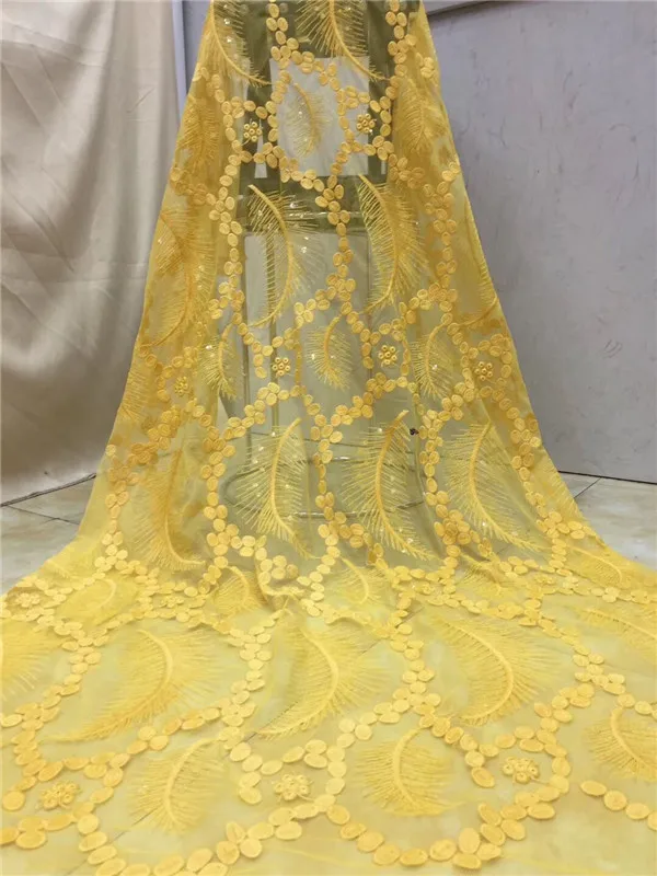 Блестки Сетка кружевная ткань 2019 Высокое качество африканская Свадебное платье