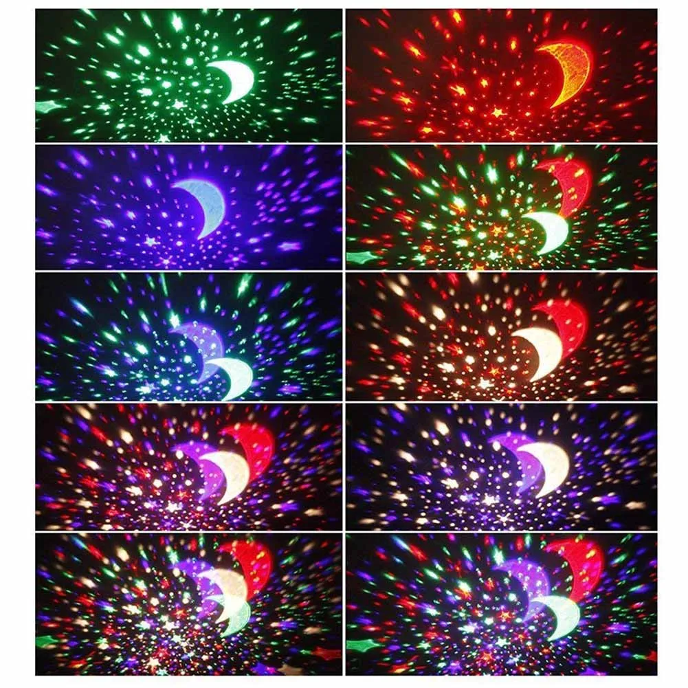 

Newly LED Night Lights Moon Star Sky Projector Light Bedroom Home Decor Women Kids Sleeping Lamp Gifts XSD88
