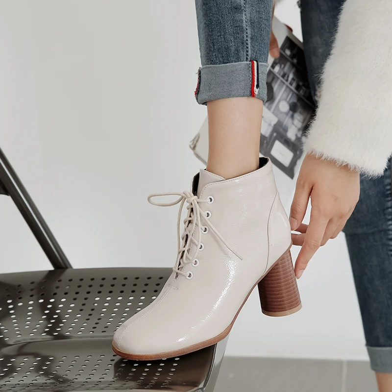 Ботильоны для женщин мотоботы на высоком каблуке модная женская обувь из