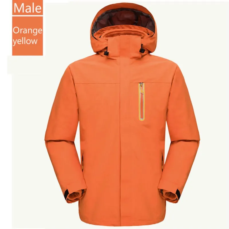 Men's and women's outdoor stormtrooper suits are two sets of ski mountaineering with three-in-one windproof waterproof | Спорт и