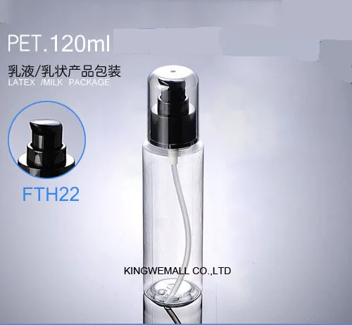 

300pcs/lot Pet Detergent Cosmetic Lotion Bottle 120ml Plastic Dispenser Pump Bottle Empty Refillable Liquid Oil Body Bottles