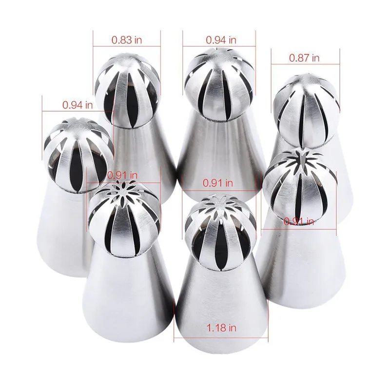 6pcs/set New Decorating Tip Set Flower Ball Icing Cream Piping Nozzles Tips Pastry Cupcake Sugarcraft Cake Tools | Дом и сад