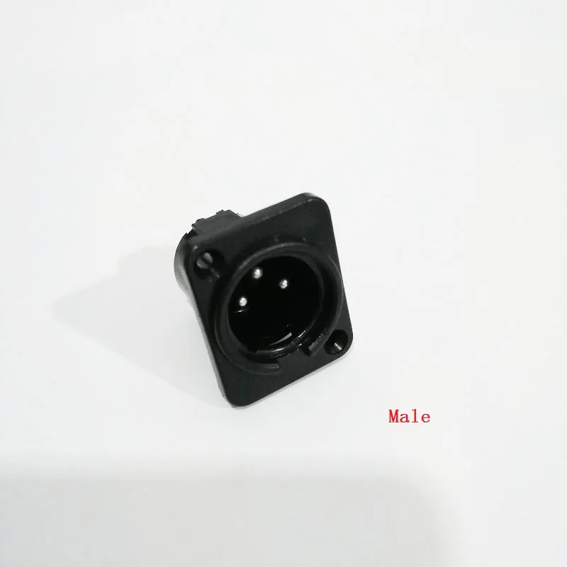 Male 3PIN мужской Fmale jack XLR разъем пластиковые квадратные медные ножки микрофон разъем провода XLR разъем KTV mezclador разъем - Цвет: Male