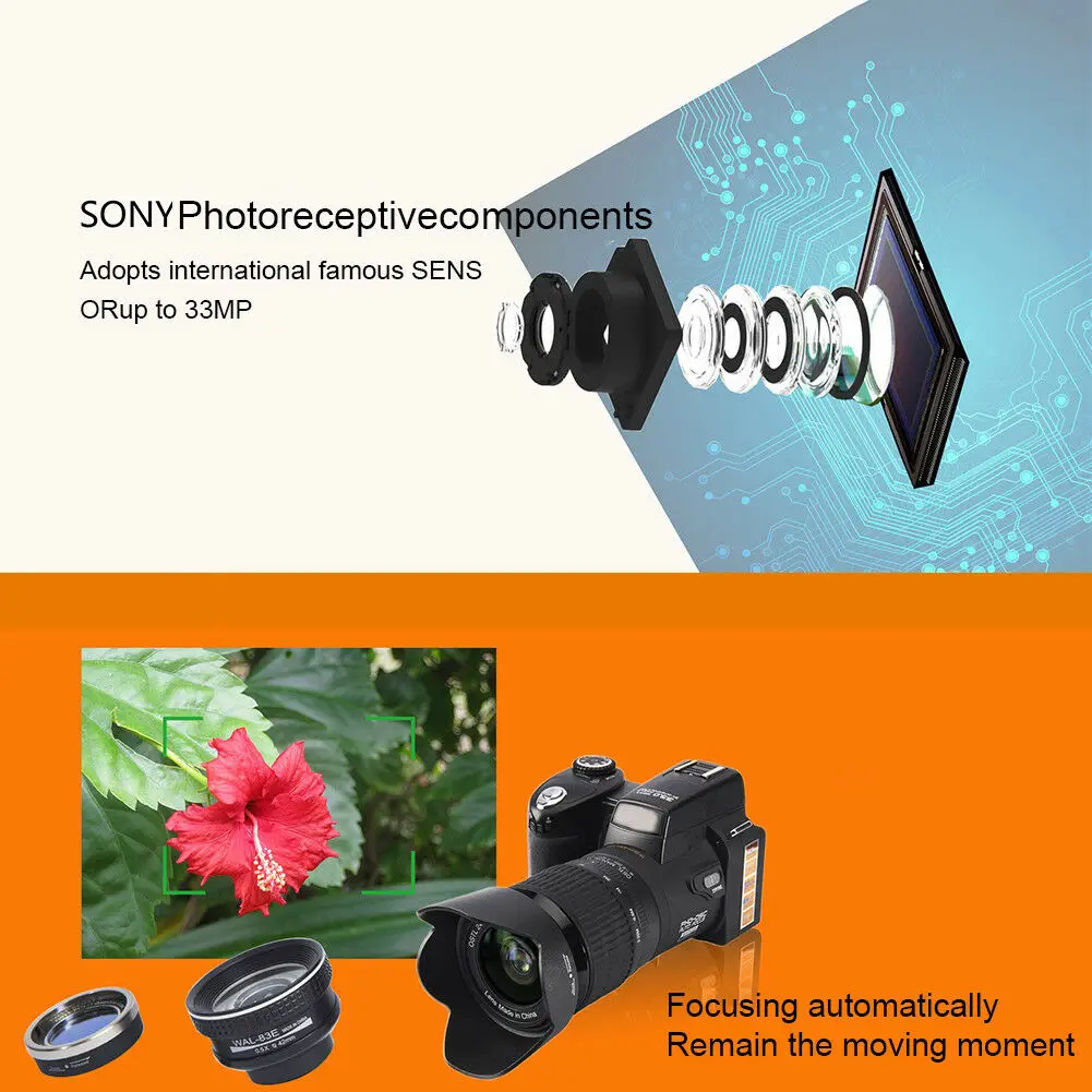D7100 13MP профессиональные цифровые камеры 24x телефото &amp широкоугольный комплекты
