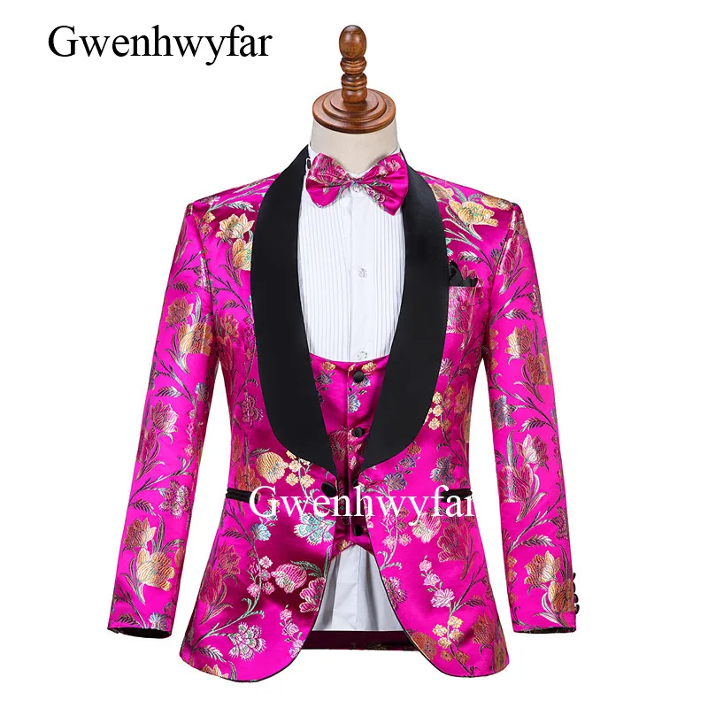Мужской костюм жениха gwinhwyfar Homme вечерний смокинг пиджак + штаны жилет 2019|Костюмы| |
