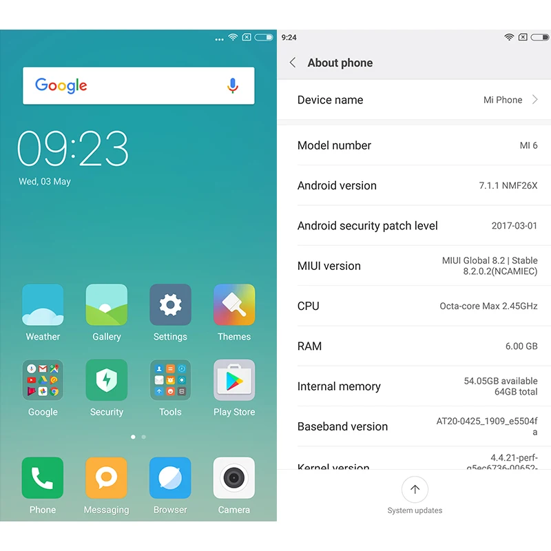 Оригинал Сяо mi 6 мобильный телефон ГБ оперативная память 64 Встроенная Snapdragon 835 Octa