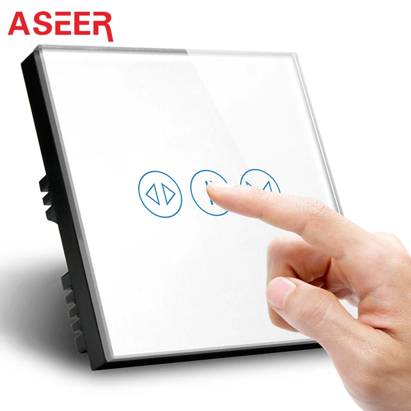 Домашний светодиодный переключатель занавесок ASEER UK Standard Touch Sceen с роскошной