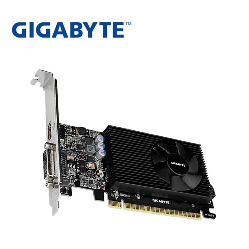 Полностью новая Видеокарта Gigabyte GV-N710D5-2GL GT710 2G D5 половинной высоты, настольный компьютер 1U2U, Серверная видеокарта