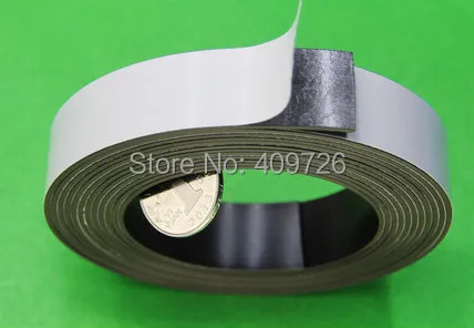 

2 Meters Self Adhesive Flexible Magnetic Strip Magnet Tape Width 20x1.5mm Ad / Teaching Rubber Magnet