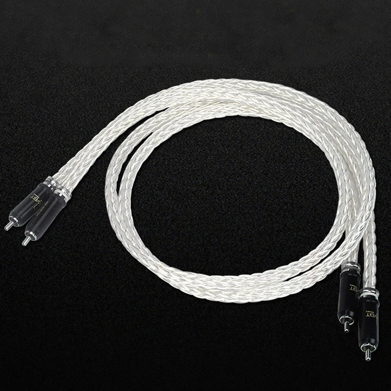 Hi-Fi 8AG золота с черным циферблатом новая версия кабель WBT-0102Ag штекер RCA разъем