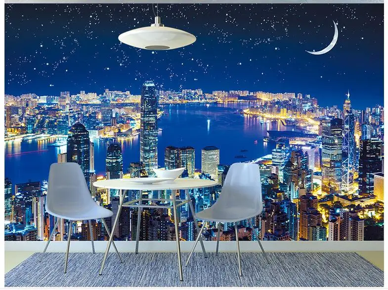 3D wall murals wallpaper custom picture mural paper Sky night view beautiful TV backdrop decoration 3d room | Обустройство дома