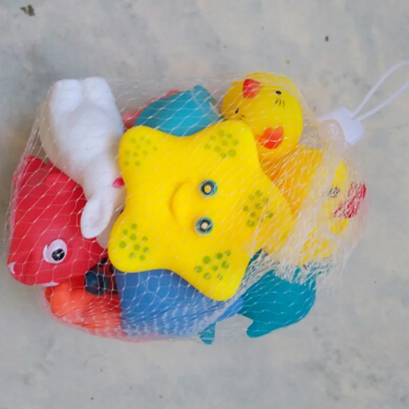 13 Pcs Mixed Animals Swimming Water Toys Colorful Soft Floating Rubber Duck Squeeze Sound Squeaky Bathing Toy For Baby Bath Toys|Игрушки