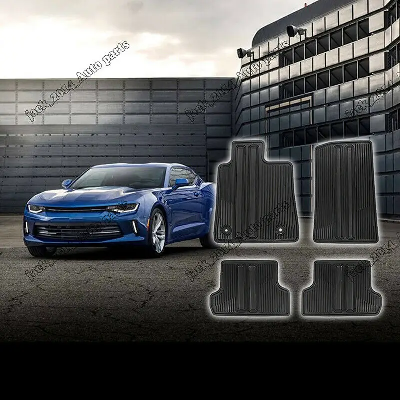 

Black Rubber Inside Foot Rest Foot Pads Non-slip Mat Adorn 4pcs/set Fit for Chevrolet Camaro 2016 2017 2018
