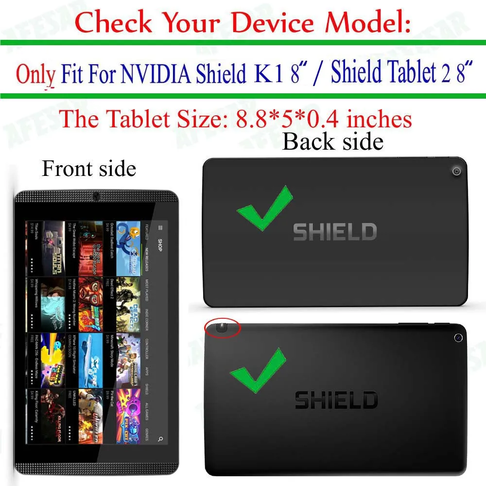 Ультратонкий чехол Smartshell с подставкой для NVIDIA Shield Tablet K1 " и NVIDIA Shield Tablet 2, 8,0 дюймов, Магнитный чехол