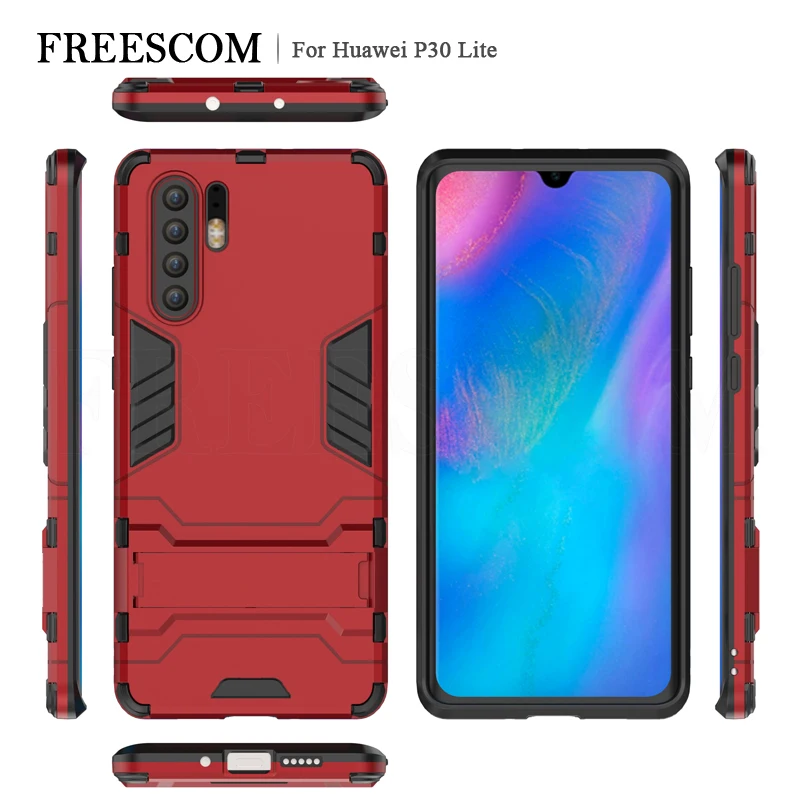 Чехол для Huawei P30 роскошный чехол-подставка с Железным человеком жесткий