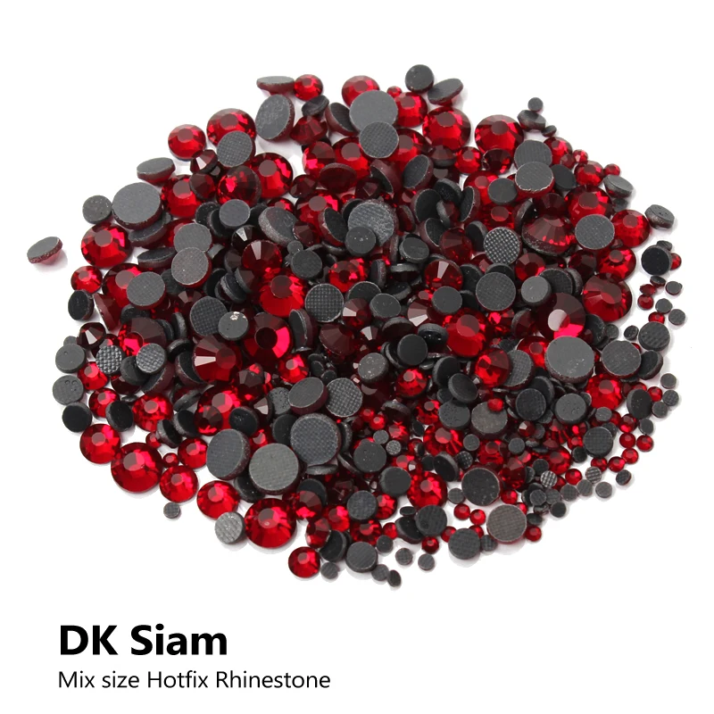 Кристаллы и камни Темный Сиам смешанный размер Стразы 2000 шт./лот исправление