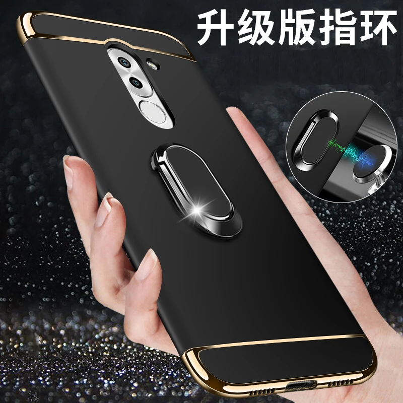 Чехол с магнитным кольцом для Huawei Honor 6X Роскошный Жесткий Гибридный чехол