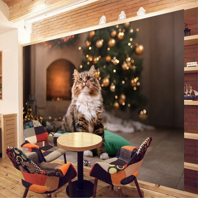 Пользовательские фото обои стены рулон милый кот фрески современный простой