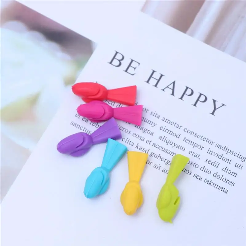 6PCS Bird Tits Wine Glass Marker Silicone Wine Glass Recognizer Cup Distinguisher(Mixed Color