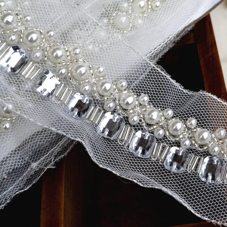 Бесплатная доставка 5 ярдов/партия ремесло плетеный из бисера жемчуга стразы