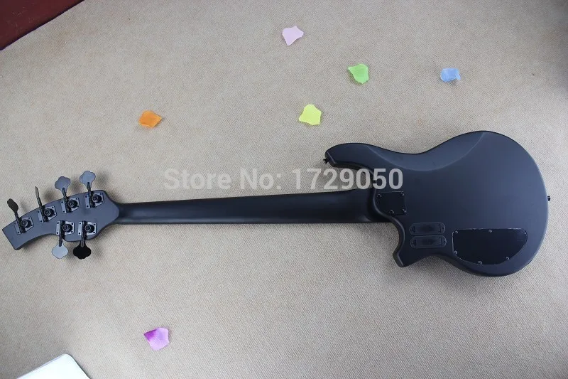 Free Shipping New Arrival Top Qulity Music Man Bongo Metal black 6 Strings Active Pickups Bass Guitar Musicman 2015 | Спорт и