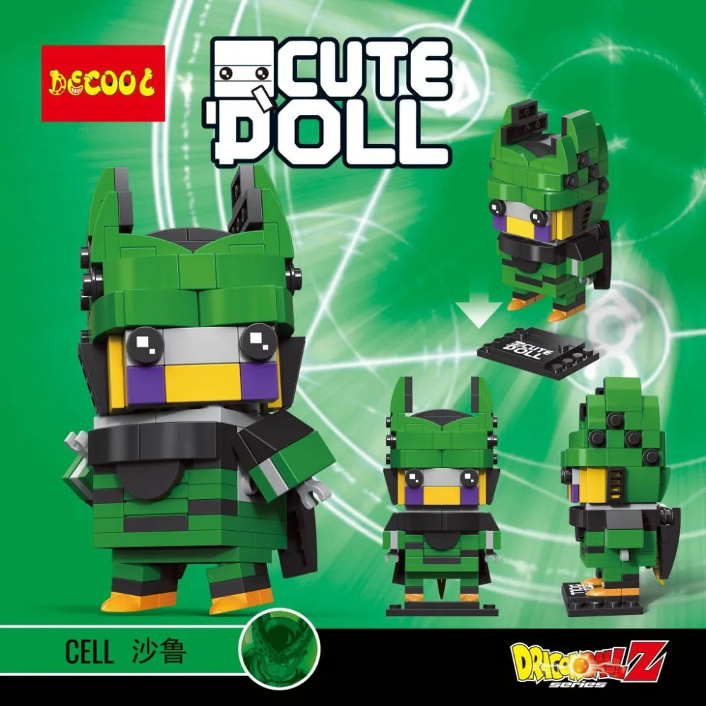 12 шт., милая кукла Dragon Ball Z, Супер Саян Гоку, фигурка, игрушка, Dragonball Z BrickHeadz, строительные блоки, игрушки для детей
