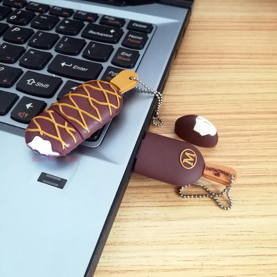 64 Гб карту флэш-памяти с интерфейсом usb шоколадное мороженое Флеш накопитель Стик