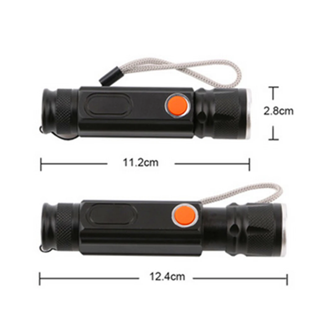 2017 Новый USB Перезаряжаемый масштабируемый CREE XmlT6 + COB светодиодный фонарик мини 18650