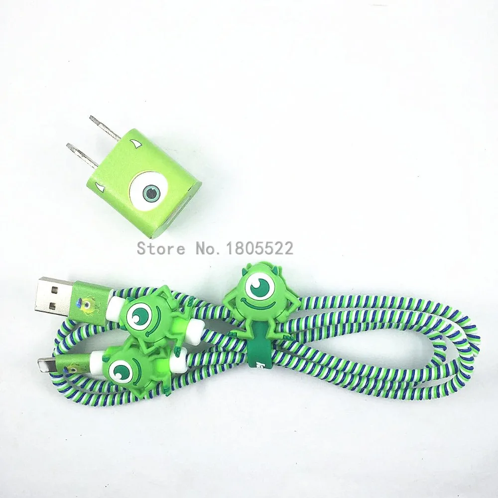 1 4 м мультяшный USB-протектор зарядного кабеля набор сделай сам с намоткой для