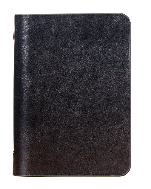 black A7 блокнот из искусственной кожи, мини карманный блокнот, портативный канцелярский блокнот для путешествий, блокнот, пустая бумага - Цвет: black