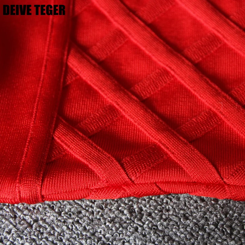 DEIVE Teger летние полосатые красные пикантные без рукавов Для женщин мини платье