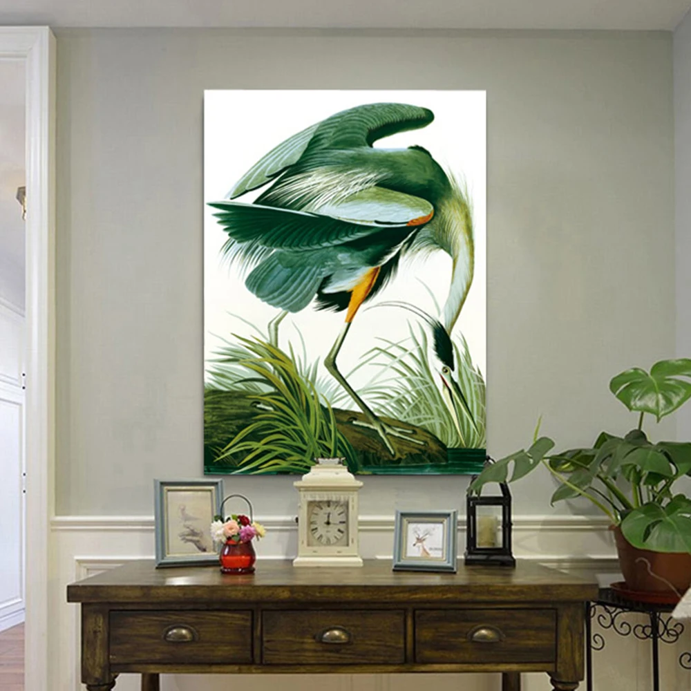 Журавль один из китайских тотемов животные холст печать постер настенное