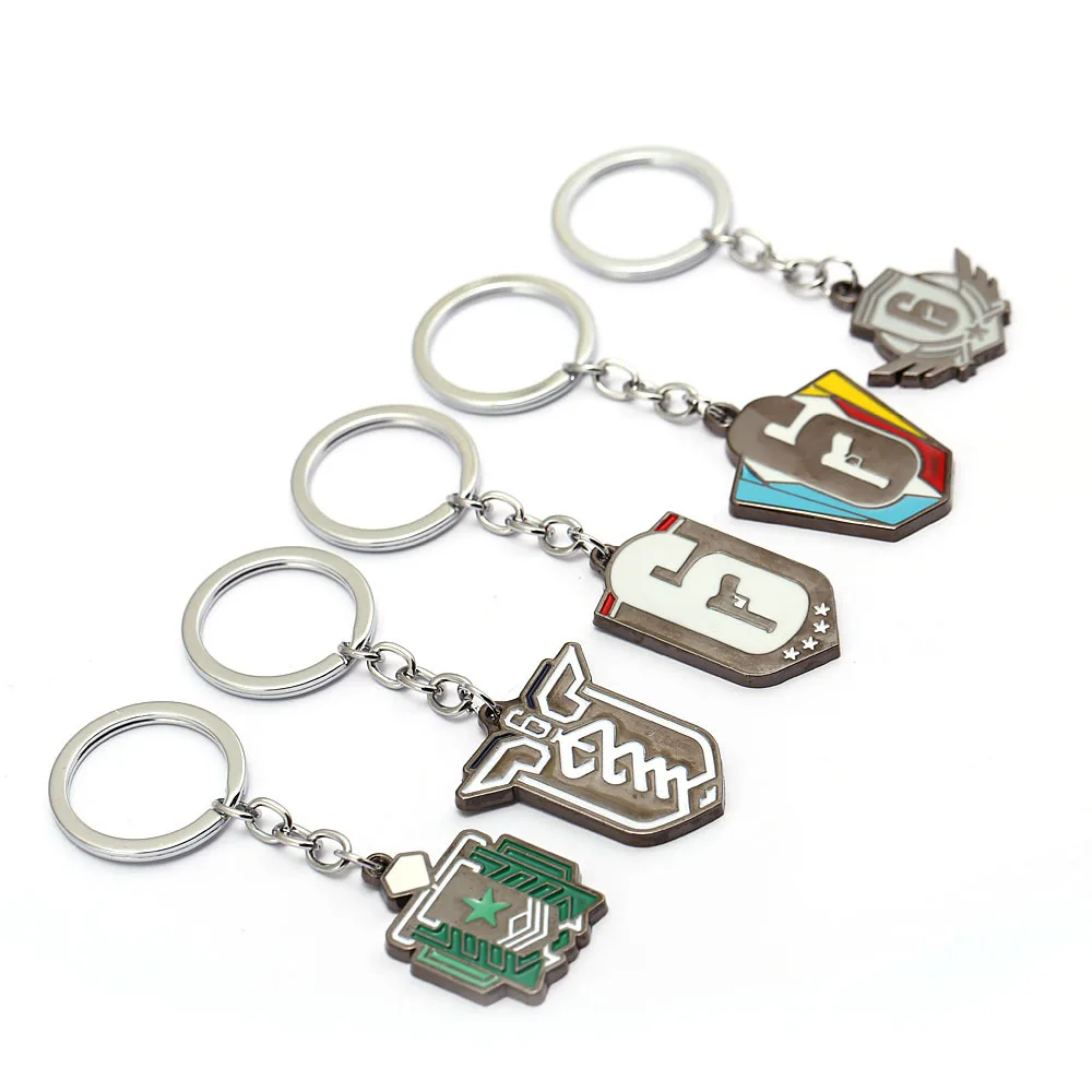 5 видов хит FPS игра том Клэнси Радуга шесть логотипов брелок Шарм косплей подарок