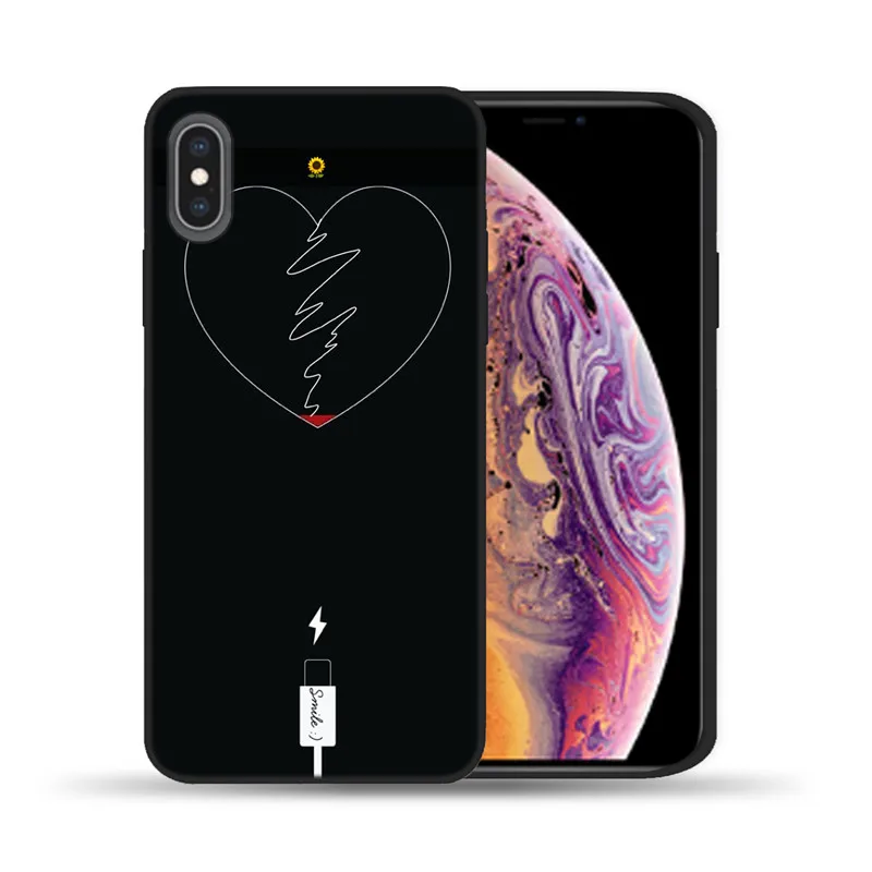 7 Силиконовый чехол для пары, чехол для iPhone X, 6, 6 S, 7, 8 Plus, 5, 5S, SE, Lover Plant, мультяшный чехол для телефона, чехол для iPhone 11 Pro, XS, Max, XR - Color: 7