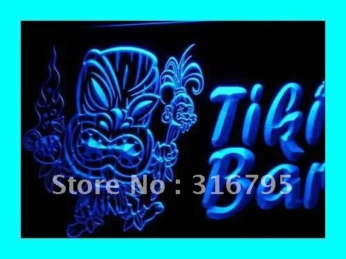 

i299 Newest Tiki Bar Pub Mask Beer NR LED Neon Light Light Signs On/Off Swtich 20+ Colors 5 Sizes