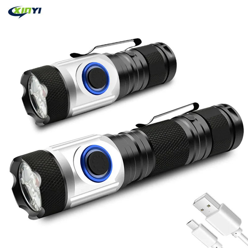 20000LM светодиодный тактический фонарь 4 * XPG фонарик масштабируемый usb зарядка на