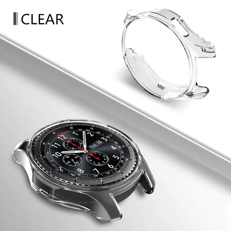 Чехол-накладка для samsung gear S3 frontier/classic/Galaxy Watch 46 мм, мягкий термополиуретановый защитный чехол 22 мм