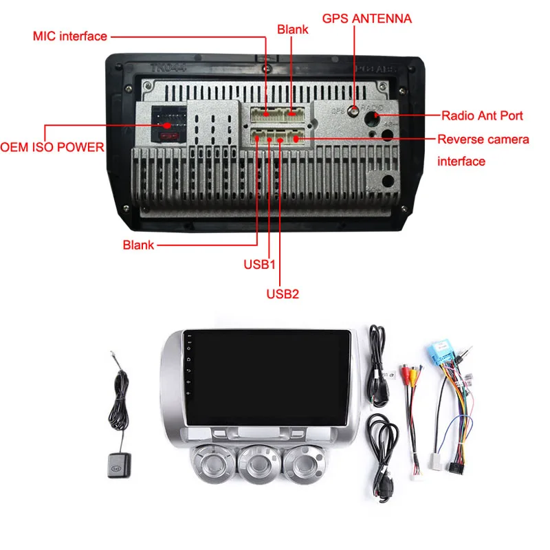 9 &quot2.5D IPS Android 8 1 автомобильный DVD мультимедийный плеер GPS для honda Fit jazz 2004 2005 2006 2007