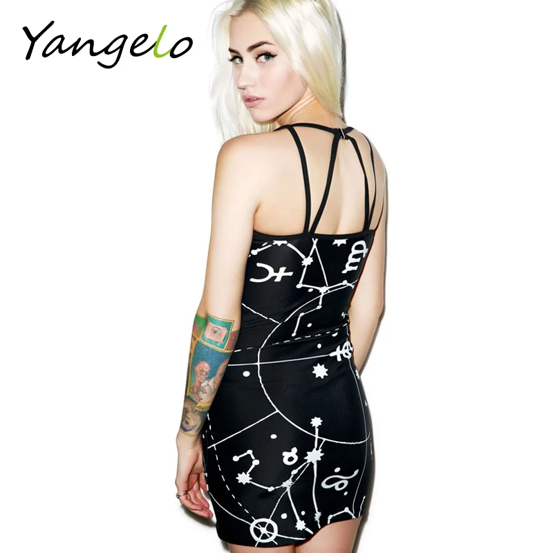 Женское вечернее платье на тонких бретельках черное в стиле панк готическое